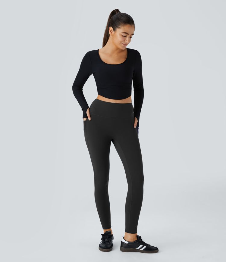 Patitoff™ 2.0 йога легинси с висока талия, устойчиви на косми от домашни любимци, със страничен джоб