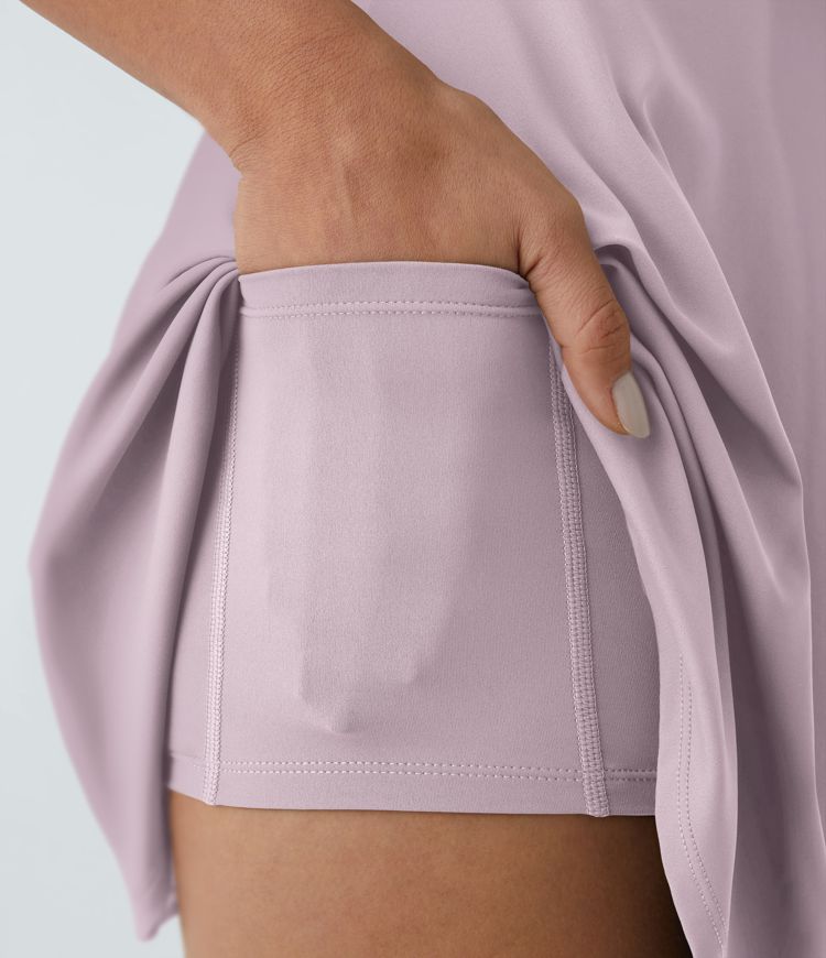 SoftlyZero™ Airy Backless Twisted Flare Low Support Dance Active Dress-Longer Length-Easy Peezy Edition A-D Cups