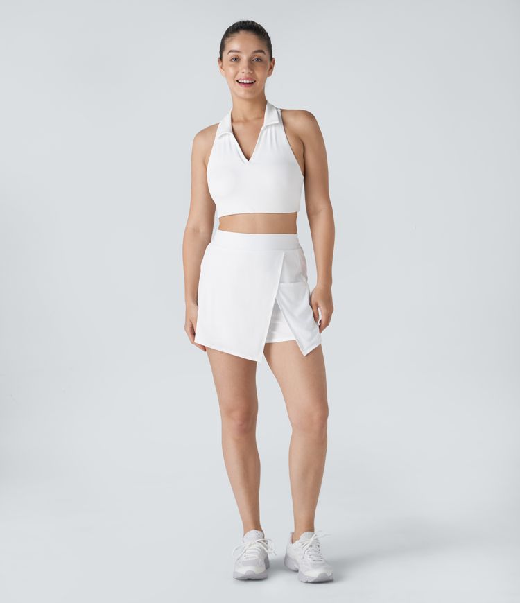 Minifalda Breezeful™ tenis secado rápido bolsillo malla contrastante tiro alto