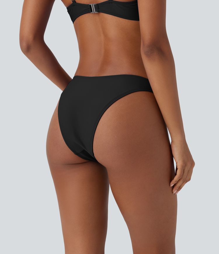 High Leg Cheeky Bikini Bottom Swimsuit