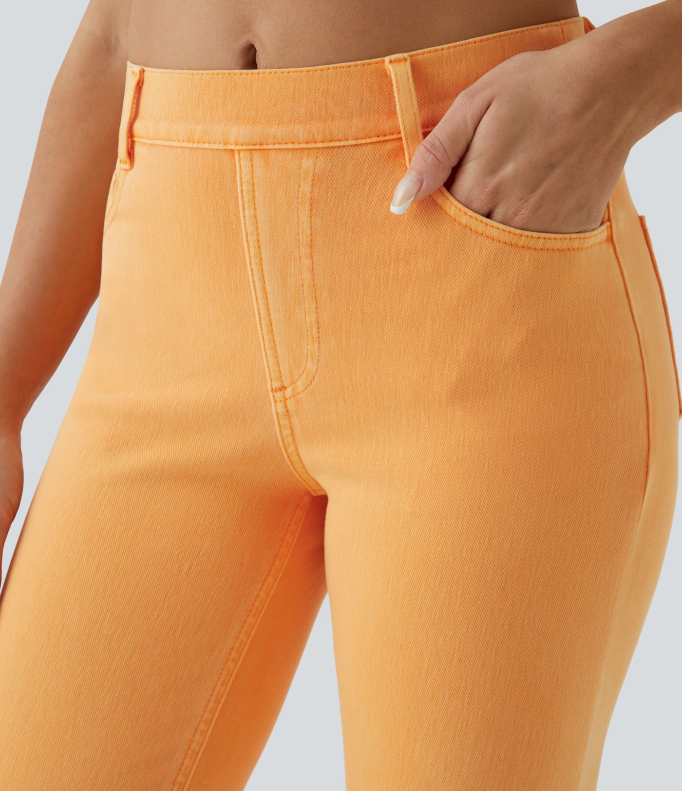 Halara Flex™ High Waisted Pockets Straight Leg Colorful Casual Jeans