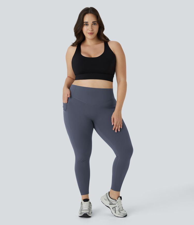Halara UltraSculpt™ High Waisted Scrunch Butt Lifting Tummy Control Pocket Shaping Training Plus Size Leggings