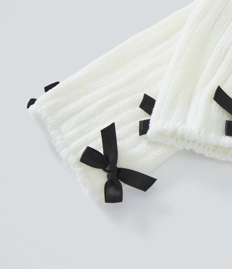 Bow Tie Knit Leg Warmers