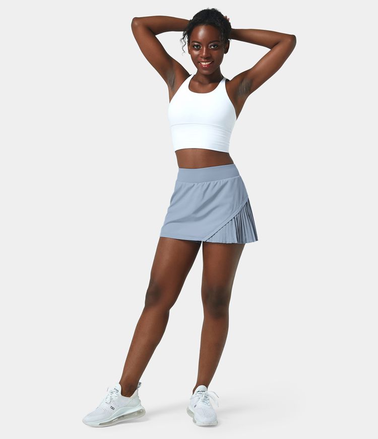 Quotidien Jupe Tennis 2-en-1 à Plis et Patchwork - Kinetic