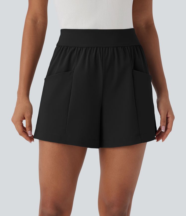 High Waisted Pocket Work Shorts 4''