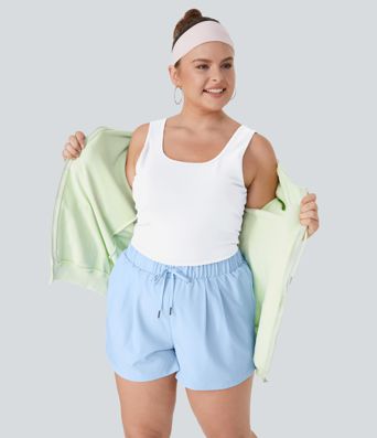 U Neck Crossover Plus Size Barre Ballet Dance Tank Top