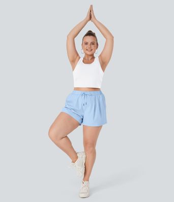 U Neck Crossover Plus Size Barre Ballet Dance Tank Top