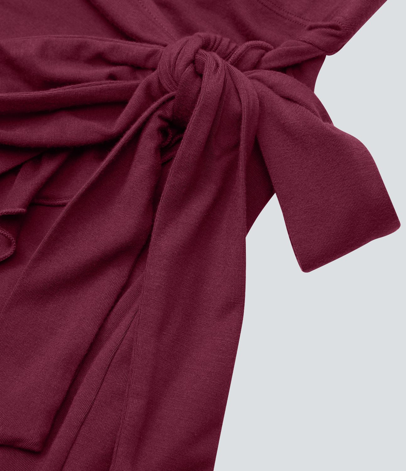 Short décontracté à taille haute avec volants et liens sur les côtés, 3,5"