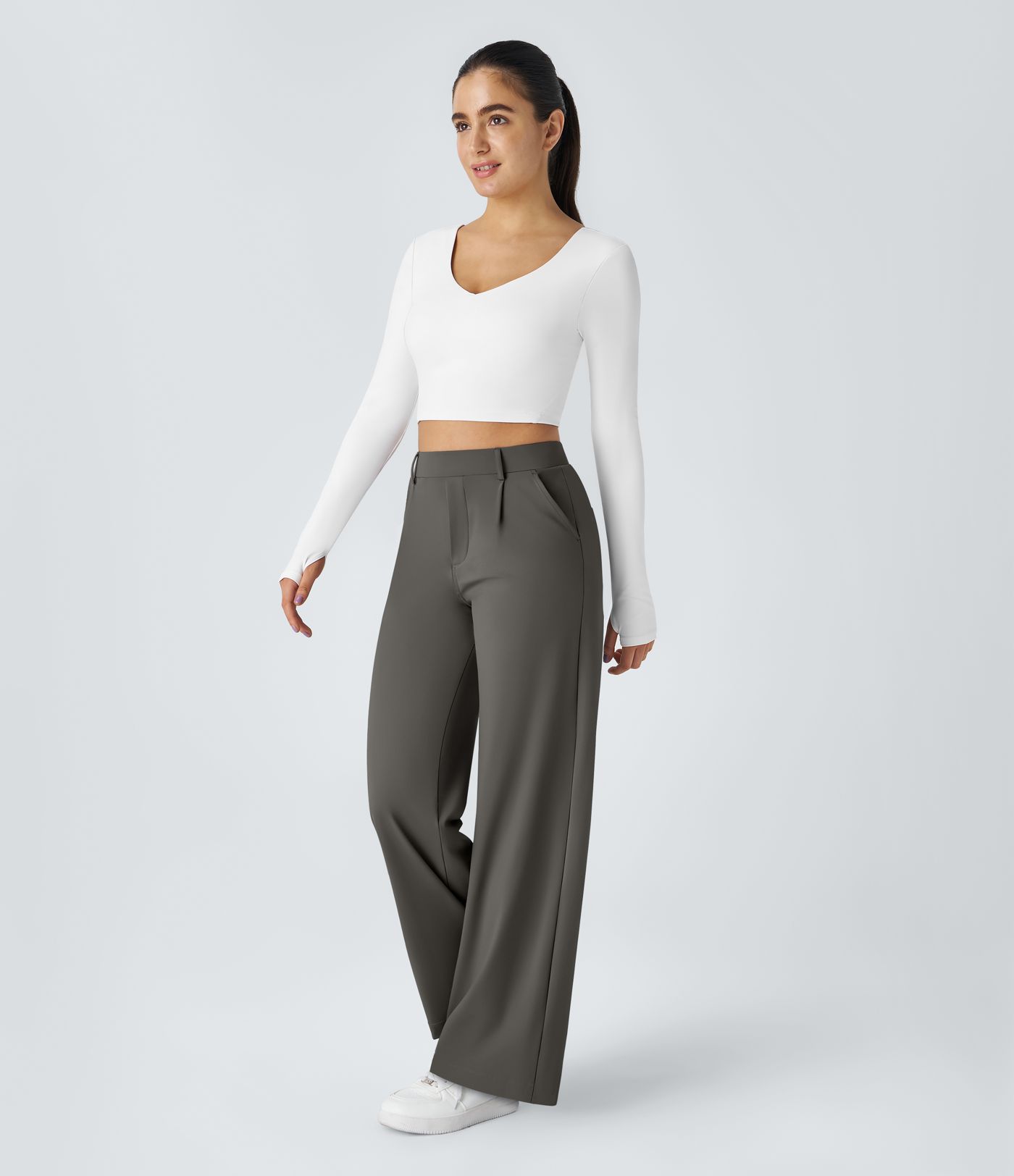 Halara Flex™ DayStretch High Waisted Pocket Straight Leg Work Pants