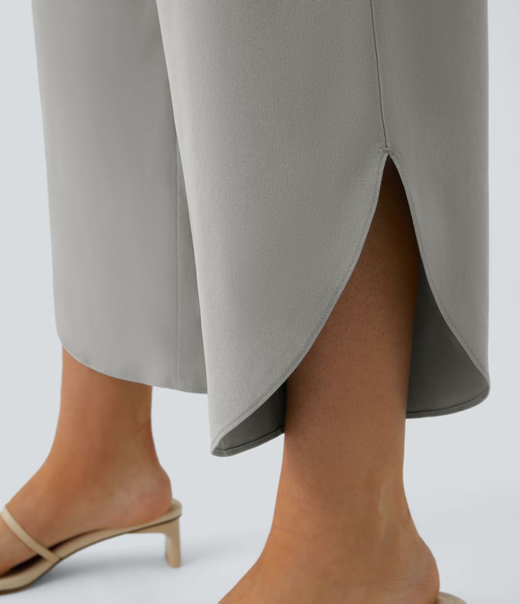 Breezeful™ High Waisted Crossover Quick Dry Resort Pants with Pockets