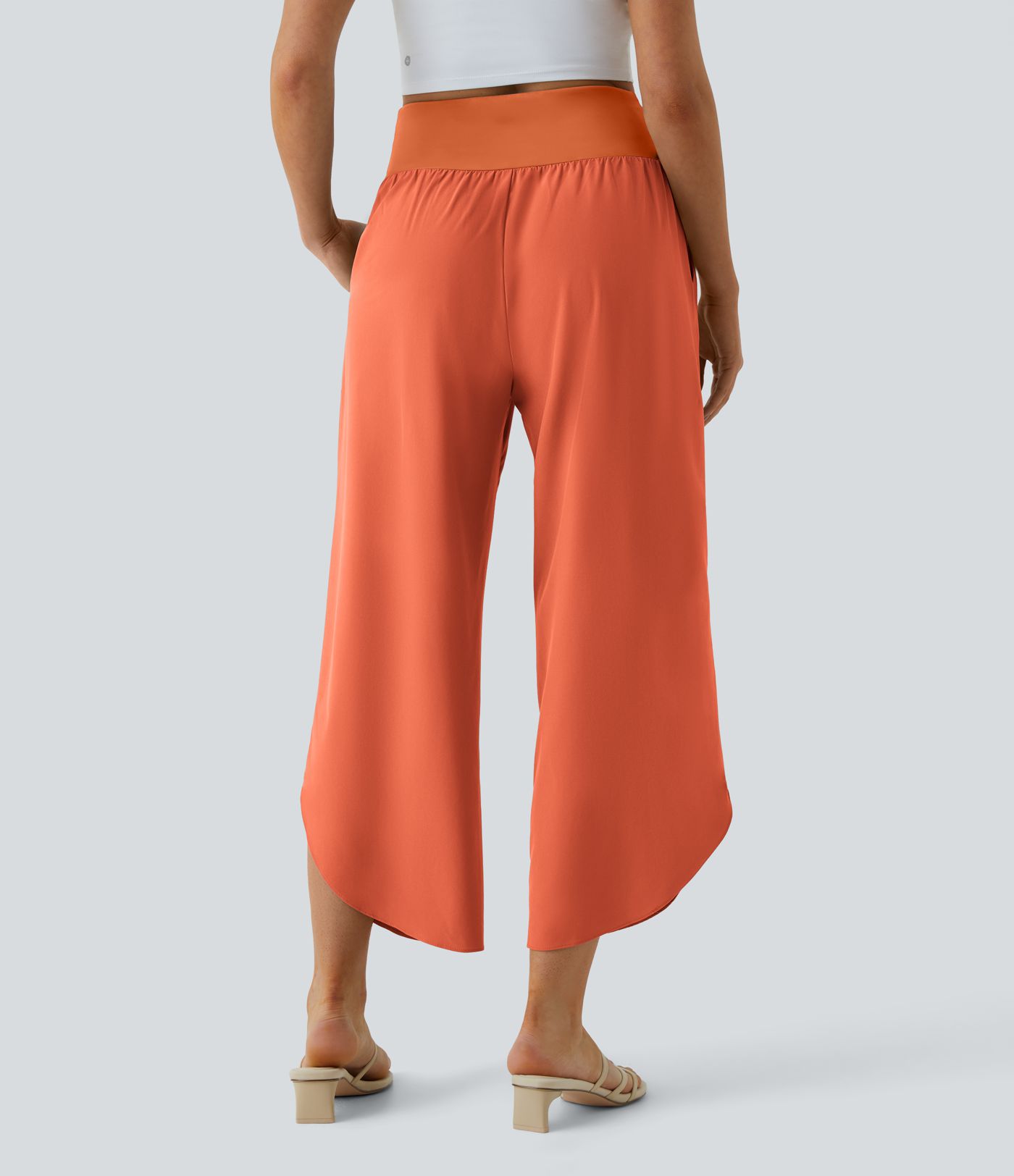 Breezeful™ High Waisted Crossover Quick Dry Resort Pants with Pockets Breezeful™ High Waisted Crossover Quick Dry Resort Pants with Pockets
