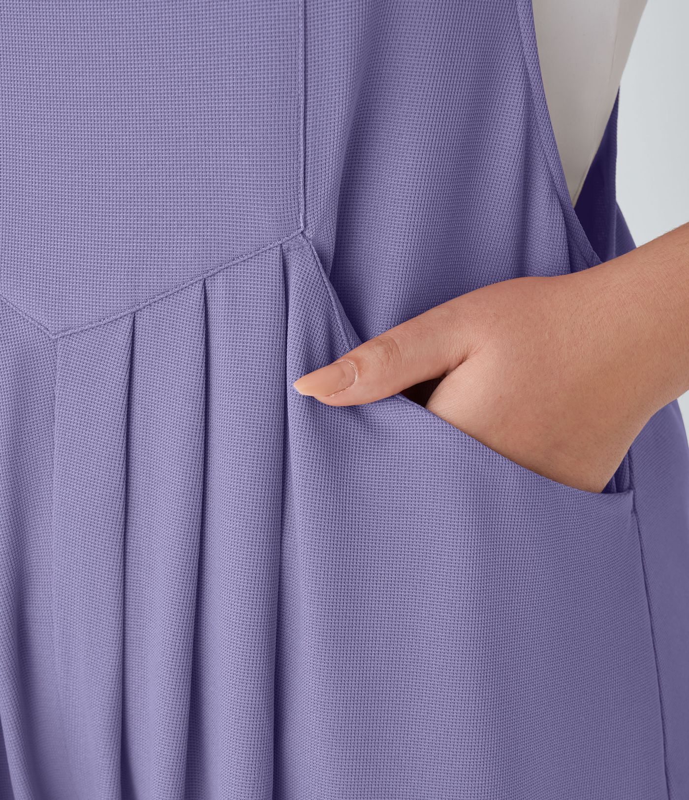 Pockets Waffle Casual Plus Size Overalls