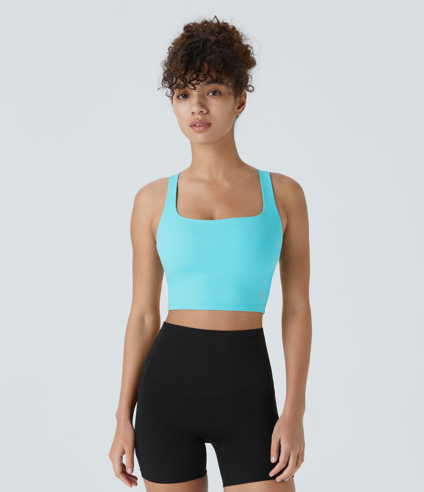 SoftlyZero™ Vzdušný čtvercový top bez křížového střihu, Cool Touch jógový top - UPF50+ pro velikosti A-C