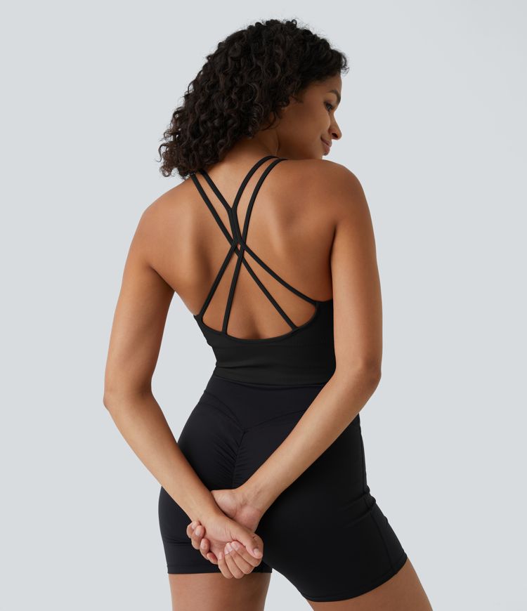 Brassière de sport Seamless Flow maintien léger froncée double bretelles A-C