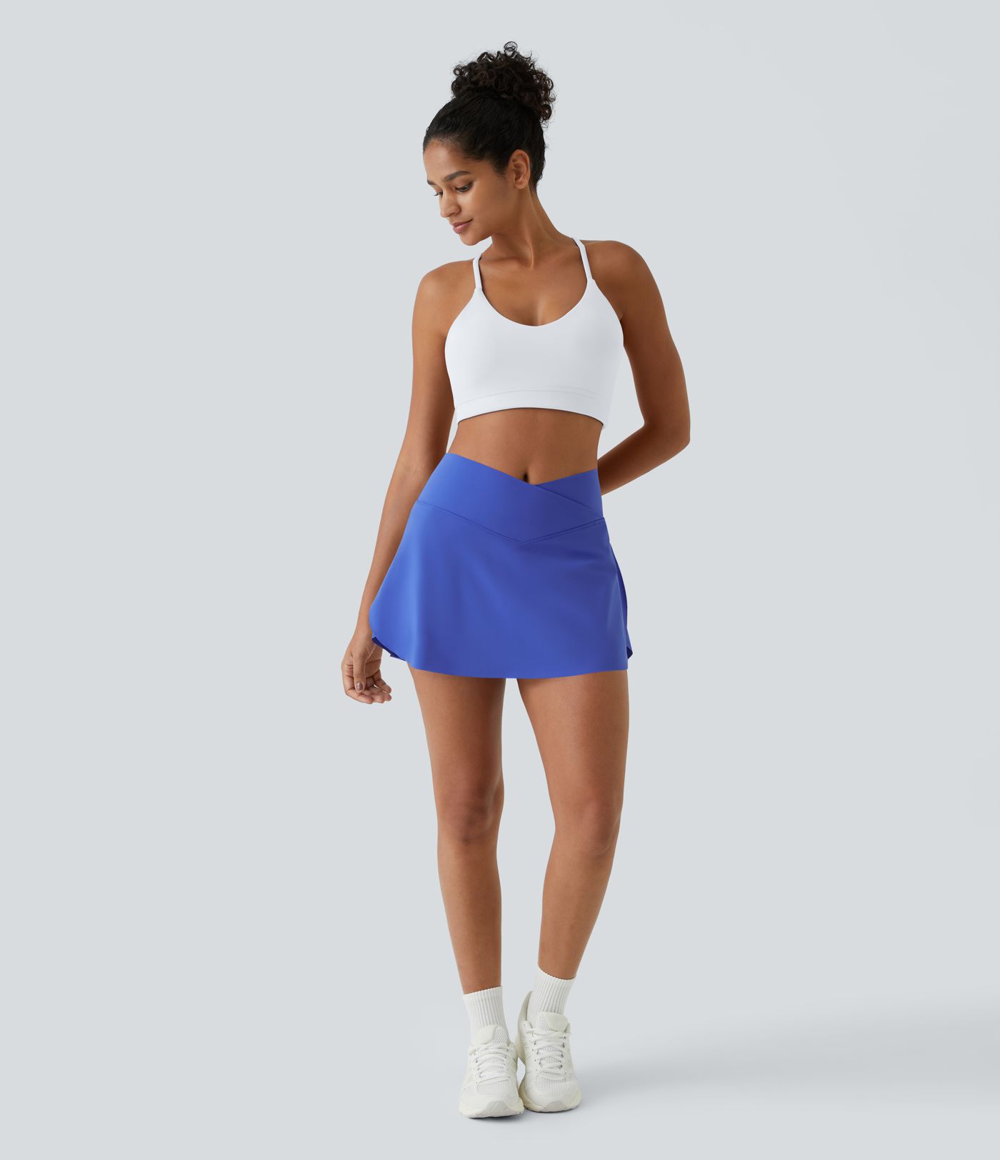 Everyday SoftlyZero™ Airy Crossover 2-in-1 Side Pocket Cool Touch Mini Tennis Skirt-Lucid-UPF50+