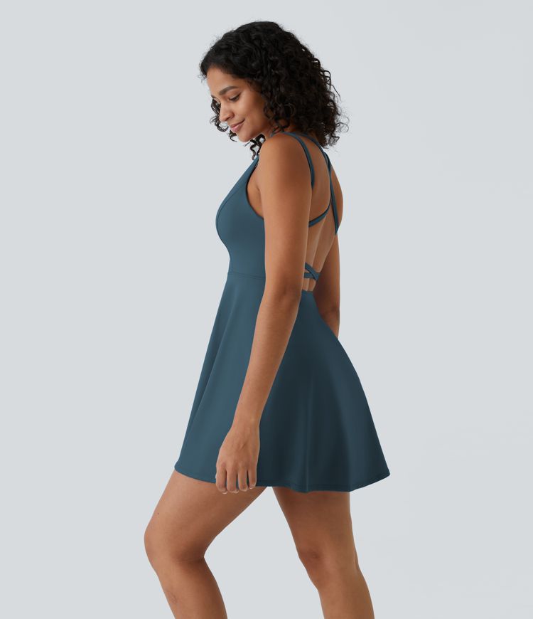 Flare Mini Slip Dance Active Dress