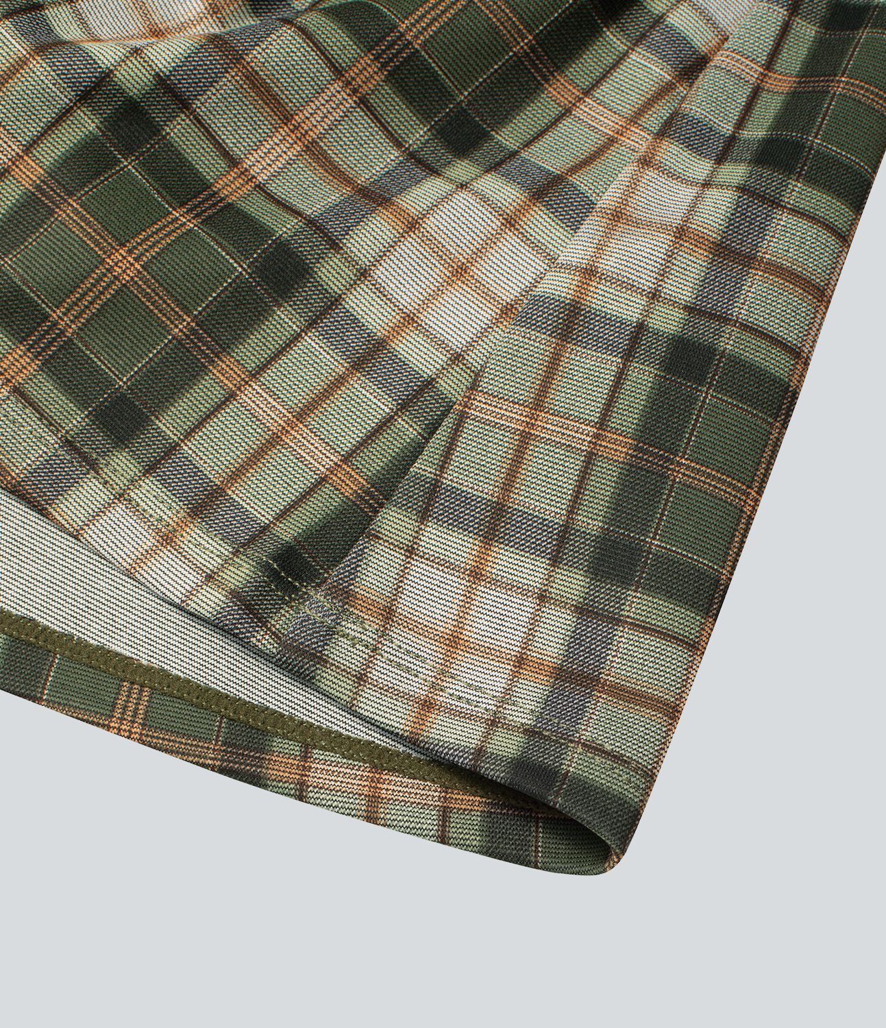 High Waisted 2-in-1 Pocket Plaid Pleated Mini Casual Skirt