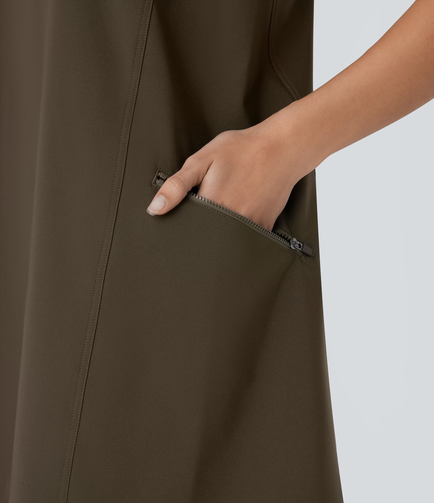 Water Repellent Adjustable Strap Side Zipper Pocket Mini Hiking Active Dress