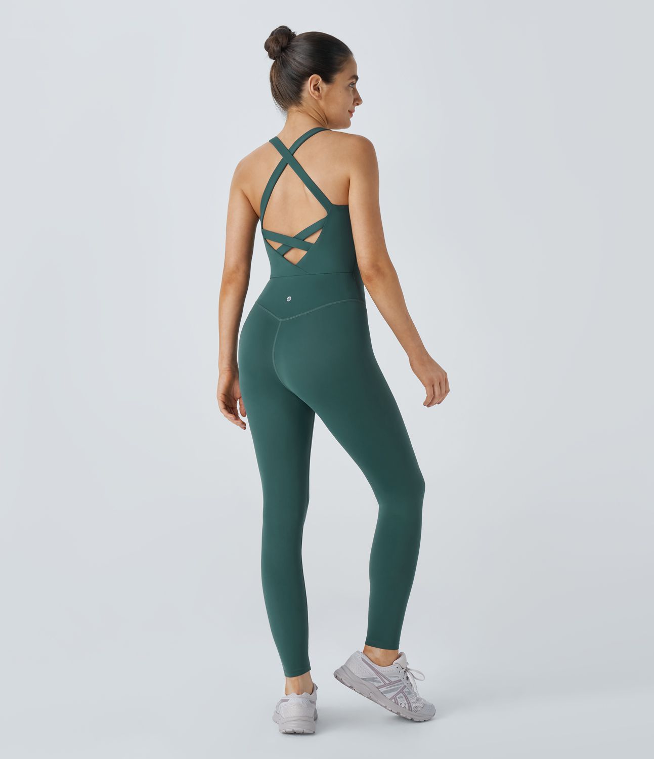 Softlyzero™ Cross Back Backless Sleeveless Skinny Yoga Jumpsuit