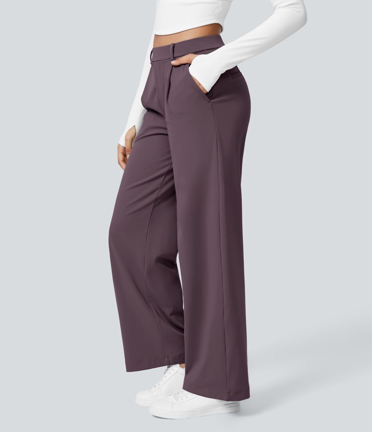 Halara Flex™ DayStretch High Waisted Pocket Straight Leg Work Trousers