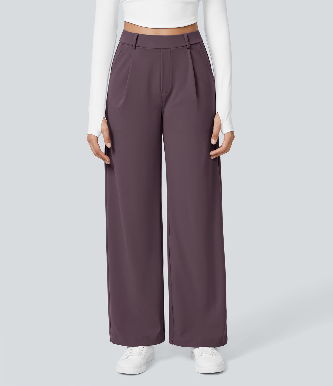 Halara Flex™ DayStretch High Waisted Pocket Straight Leg Work Trousers