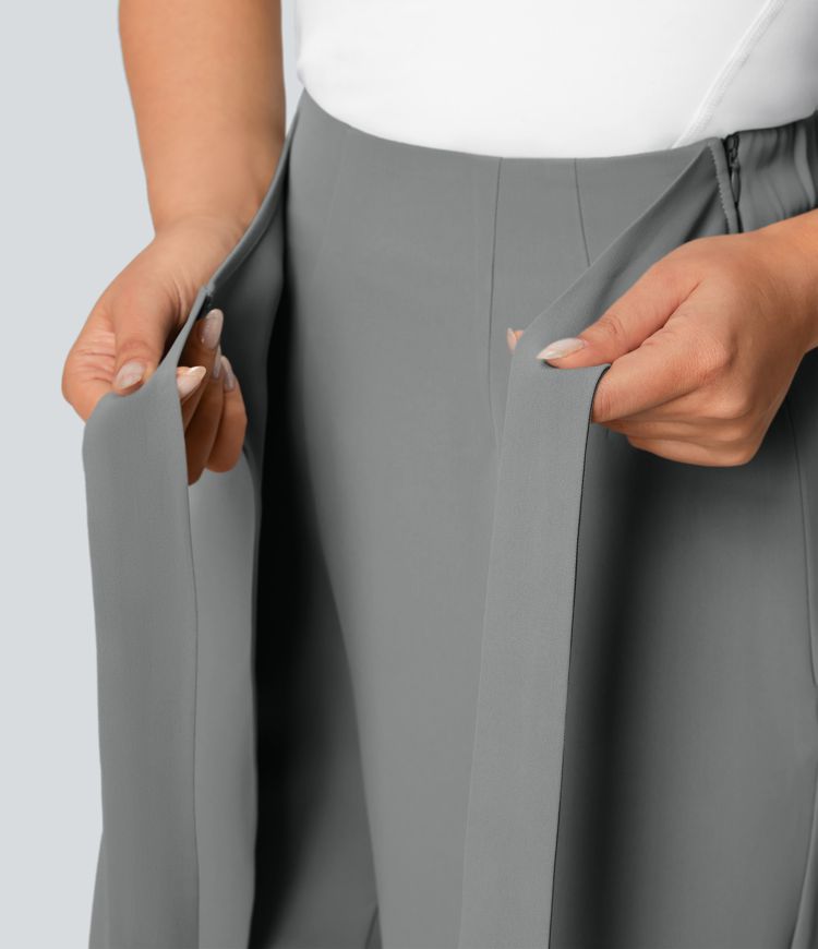 Halara Flex™ High Waisted Tie Side Wide Leg Work Pants