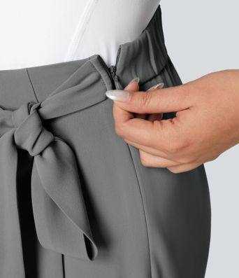 Halara Flex™ High Waisted Tie Side Wide Leg Work Pants