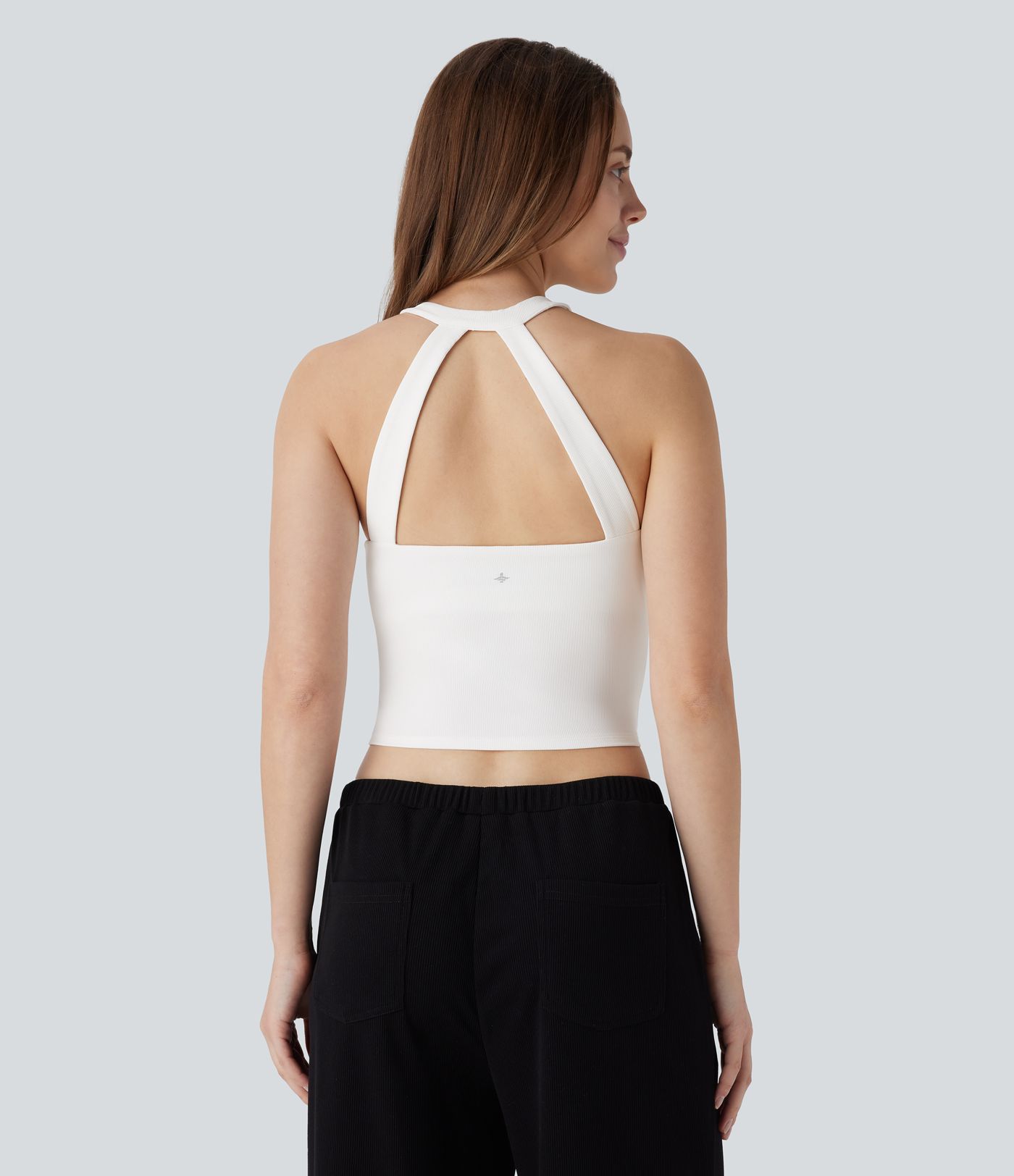 Patitoff™ Flow Haustierhaare Resistenter Halfter Ausgeschnittenes Cropped Yoga Tank Top