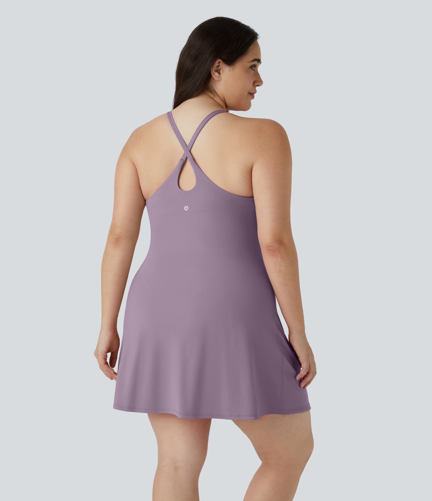 Everyday SoftlyZero™ Plush Backless 2-in-1 Flare Workout Plus Size Dress-Wannabe-Easy Peezy Everyday SoftlyZero™ Plush Backless 2-in-1 Flare Workout Plus Size Dress-Wannabe-Easy Peezy