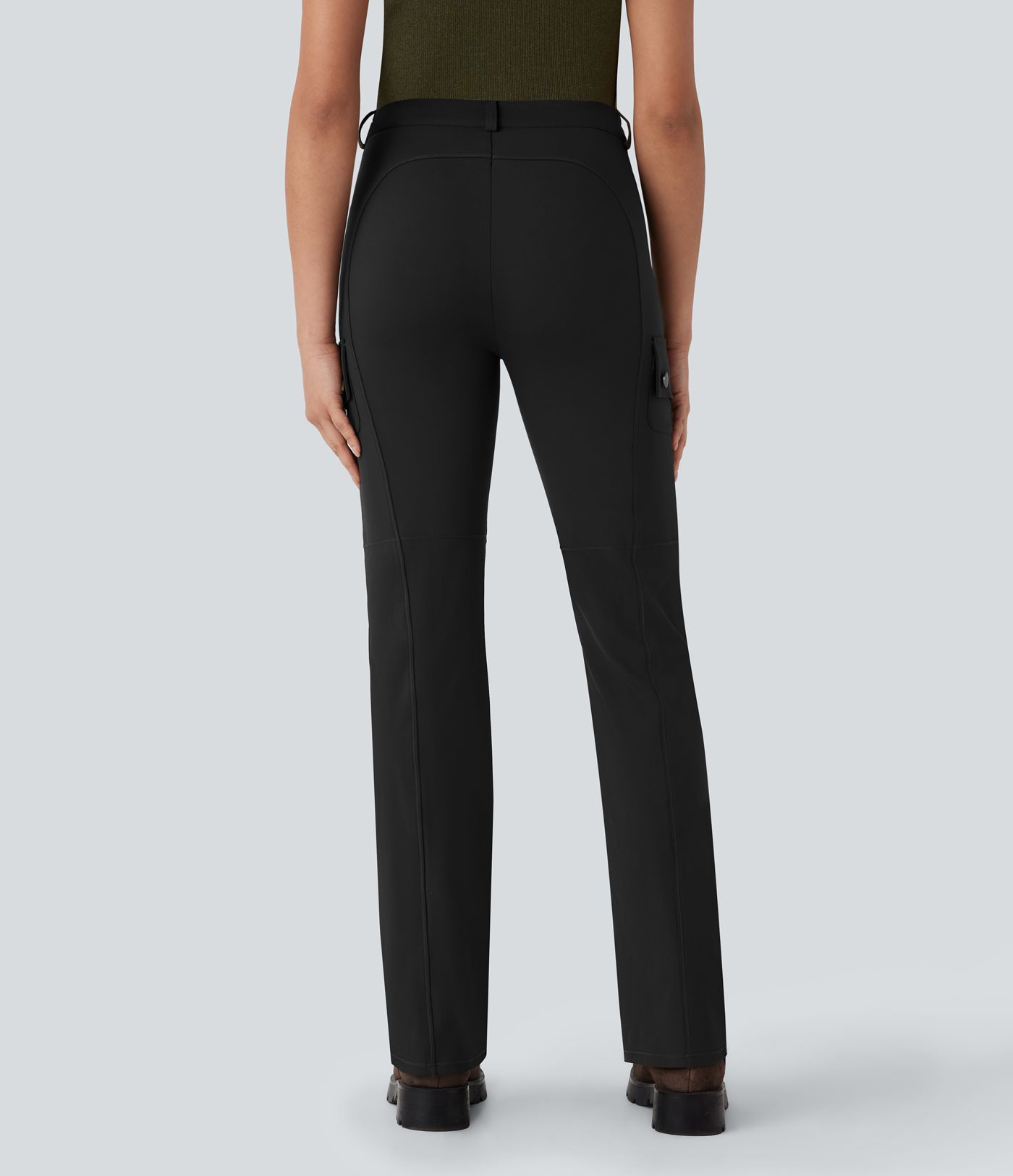 DayStretch Mid Rise Pockets Hiking Cargo Bootcut Trousers