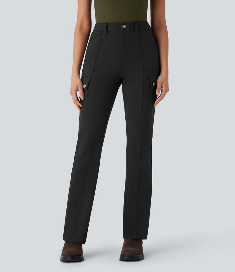 DayStretch Mid Rise Pockets Hiking Cargo Bootcut Trousers