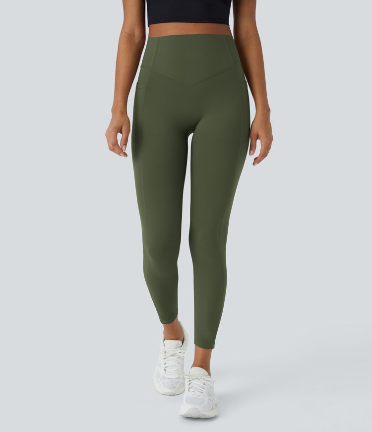 Legging d'entraînement gainant galbant taille haute avec effet scrunch et poches Halara UltraSculpt™