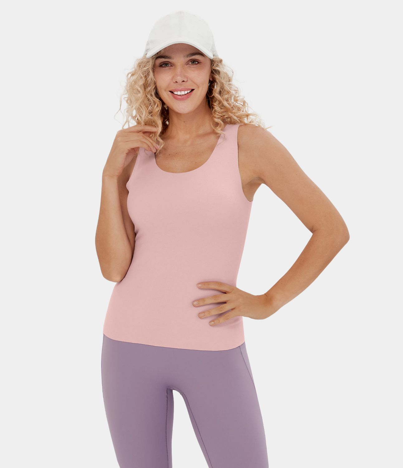 Débardeur en polaire décontracté avec bord non fini et col en U