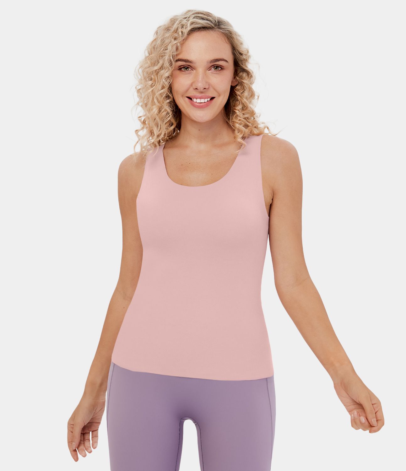 Débardeur en polaire décontracté avec bord non fini et col en U