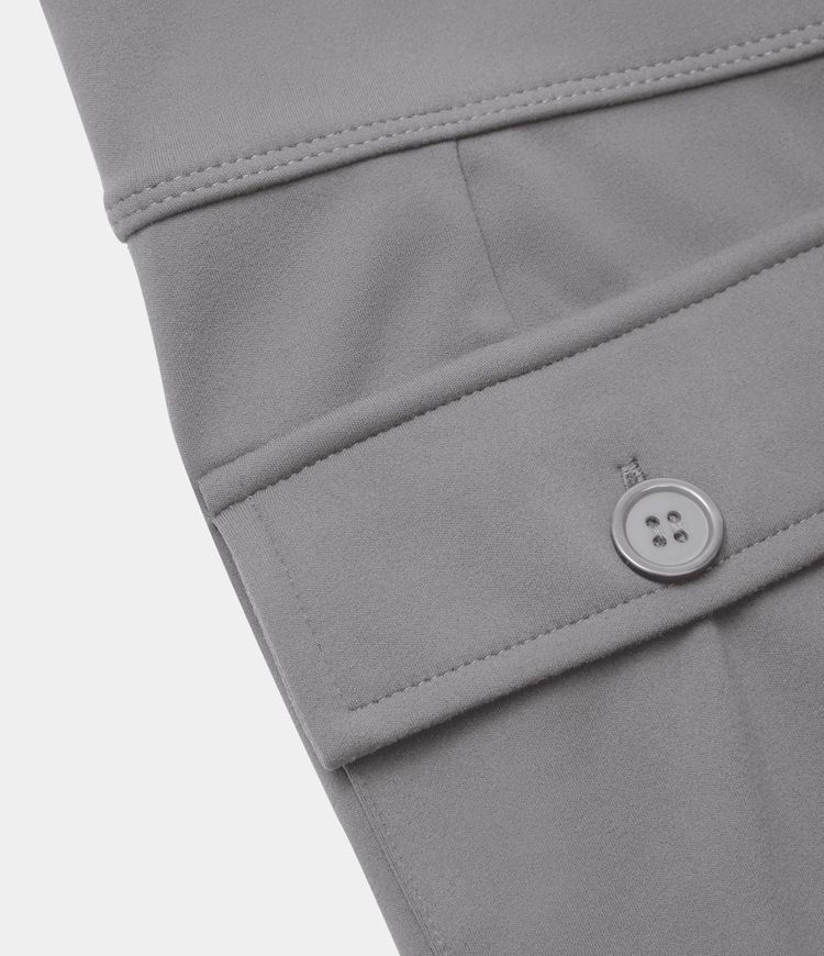 High Waisted Side Flap Pocket Flare Casual Cargo Pants