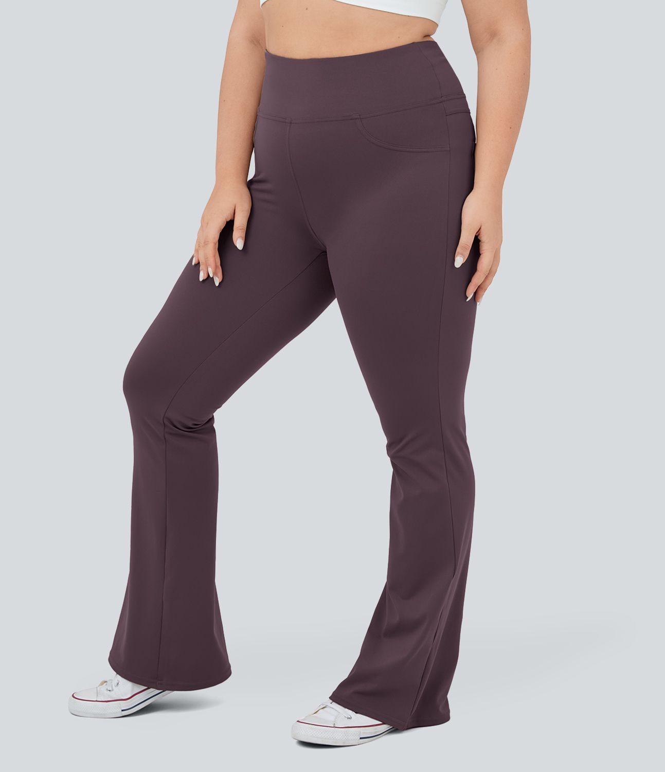 DayStretch High Waisted Pocket Flare Yoga Plus Size Leggings