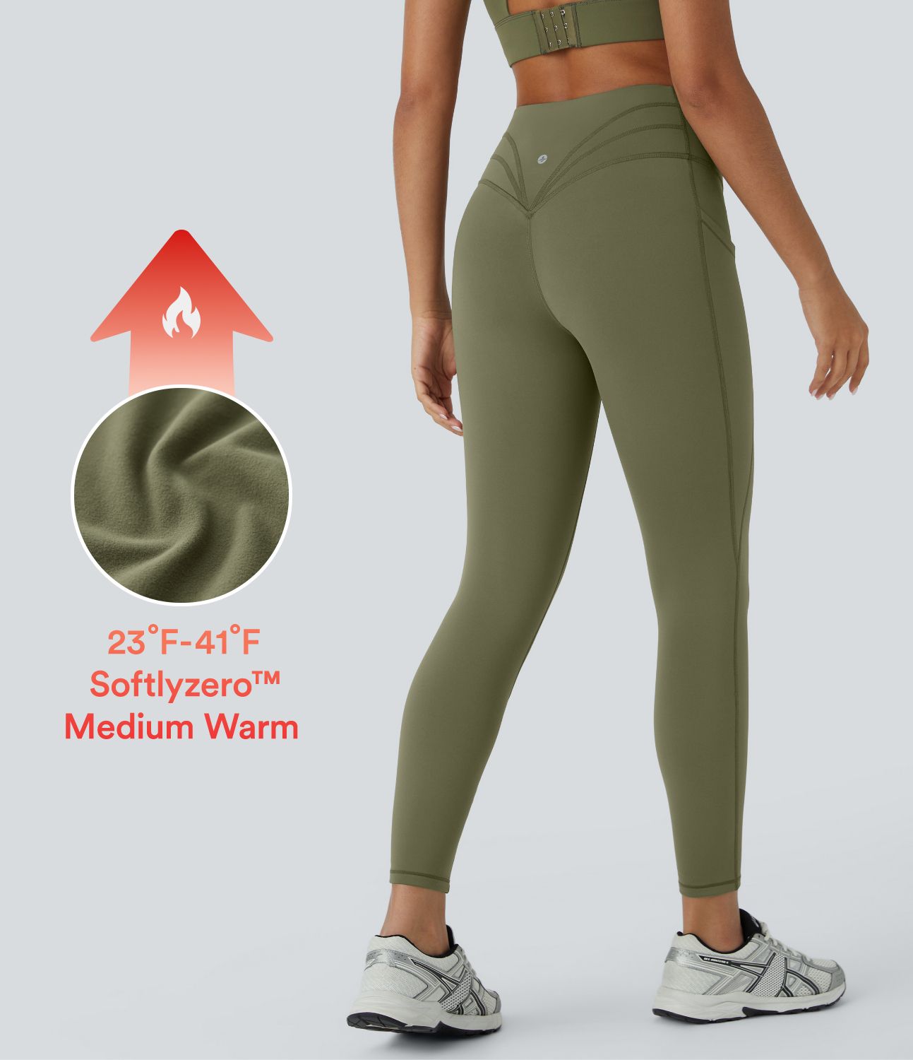 Leggings Softlyzero™ Plush yoga 7/8 bolsillo lateral tiro alto térmico