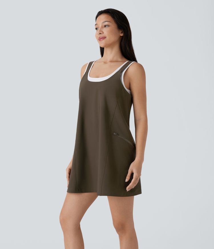 Water Repellent Adjustable Strap Side Zipper Pocket Mini Hiking Active Dress