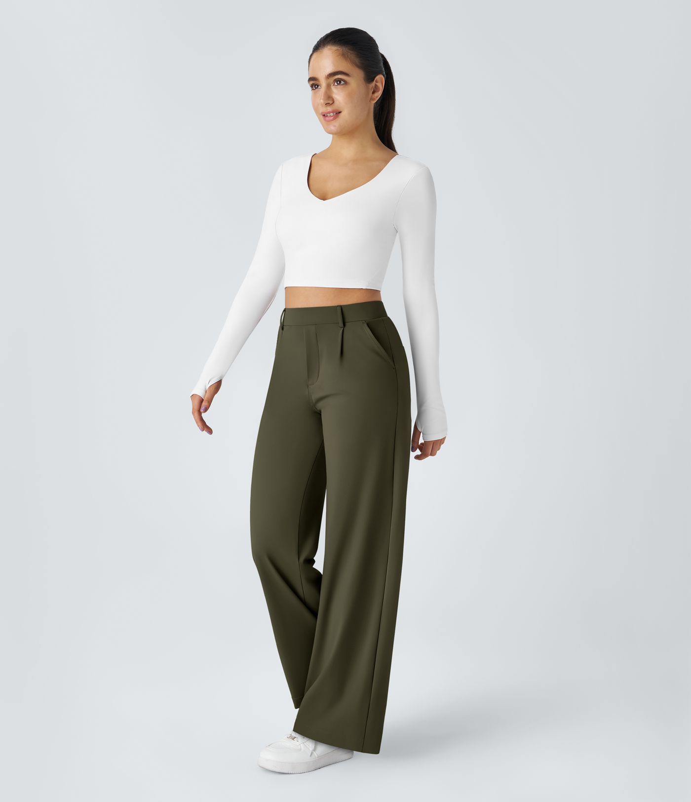 Halara Flex™ DayStretch High Waisted Pocket Straight Leg Work Pants
