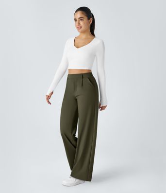 Halara Flex™ DayStretch High Waisted Pocket Straight Leg Work Pants