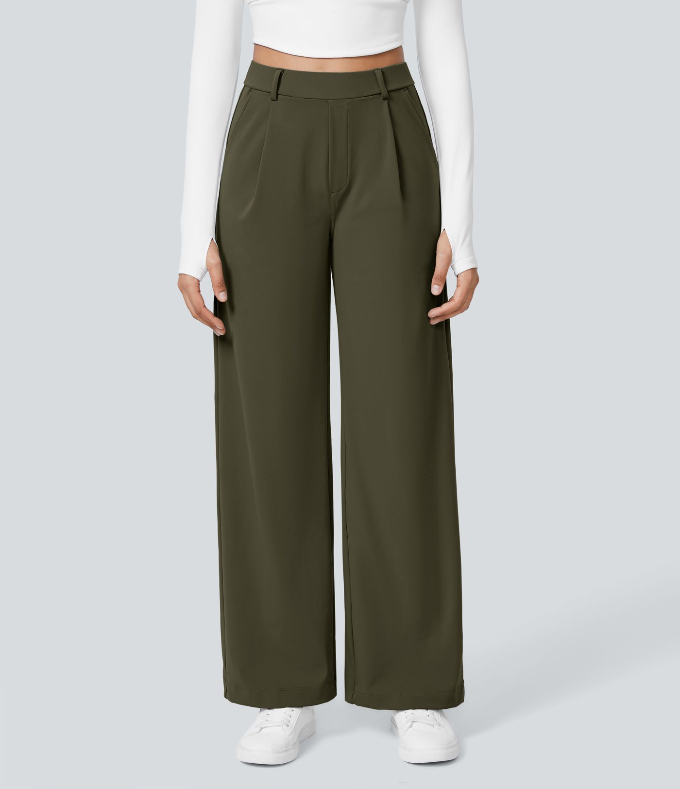 Halara Flex™ DayStretch High Waisted Pocket Straight Leg Work Pants
