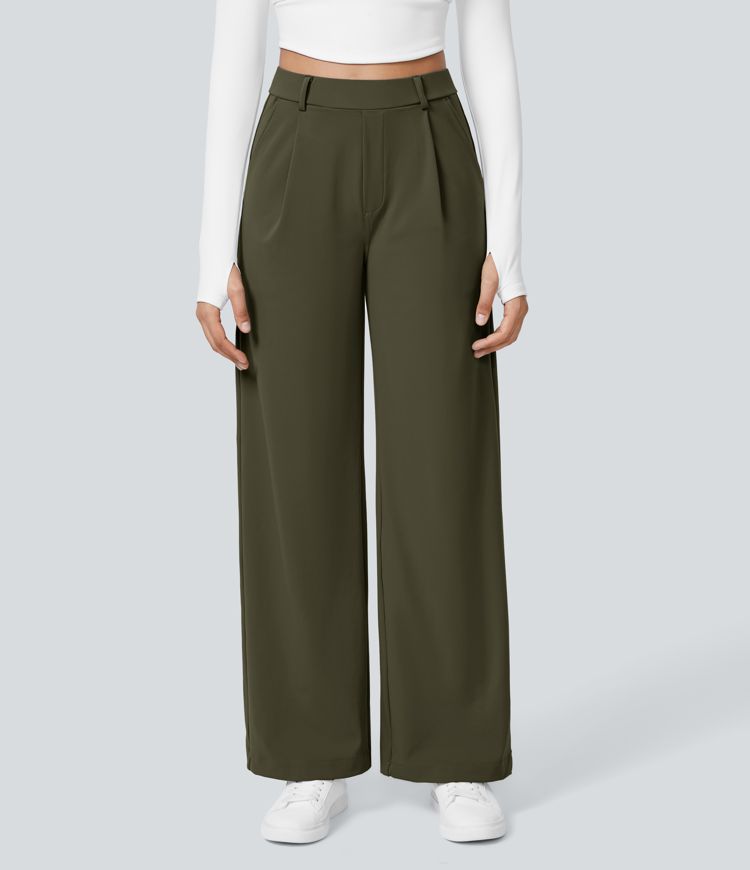 Halara Flex™ DayStretch High Waisted Pocket Straight Leg Work Pants