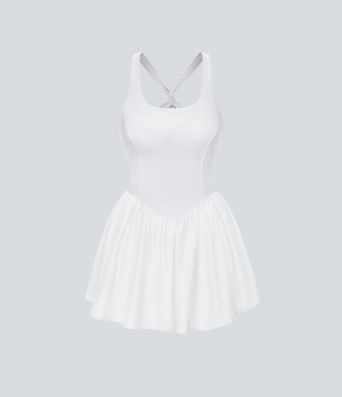 Corset Breezeful™ 2-în-1 Mini Buzunar Uscare Rapidă Fluid Rochie Activă pentru Pickleball pentru Cupe A-C