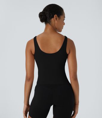 Softlyzero™ Plush Padded V Neck Plain Tank Vest Top Softlyzero™ Plush Padded V Neck Plain Tank Vest Top