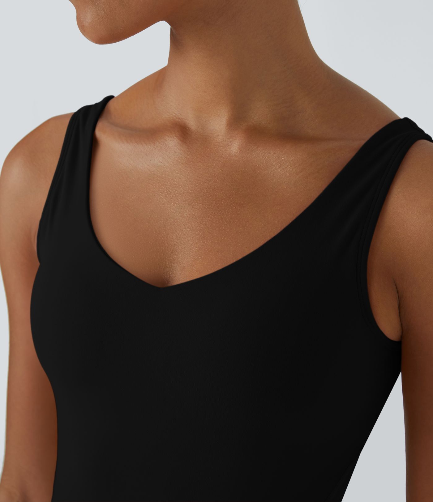 Softlyzero™ Plush Padded V Neck Plain Tank Vest Top Softlyzero™ Plush Padded V Neck Plain Tank Vest Top