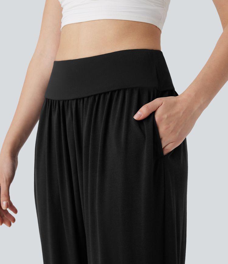 High Waisted Pocket Harem Pants