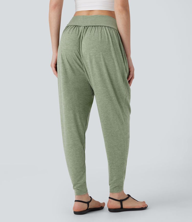 High Waisted Pocket Harem Pants