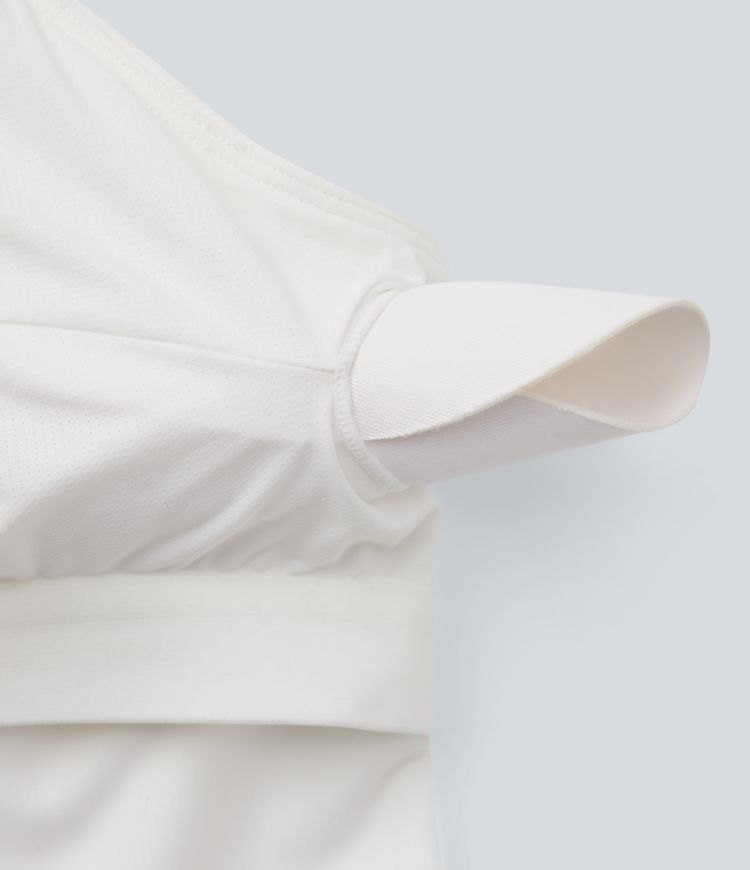 Patitoff™ Flow Pet Hair Resistant Halter Cut Out Cropped Yoga Tank Top