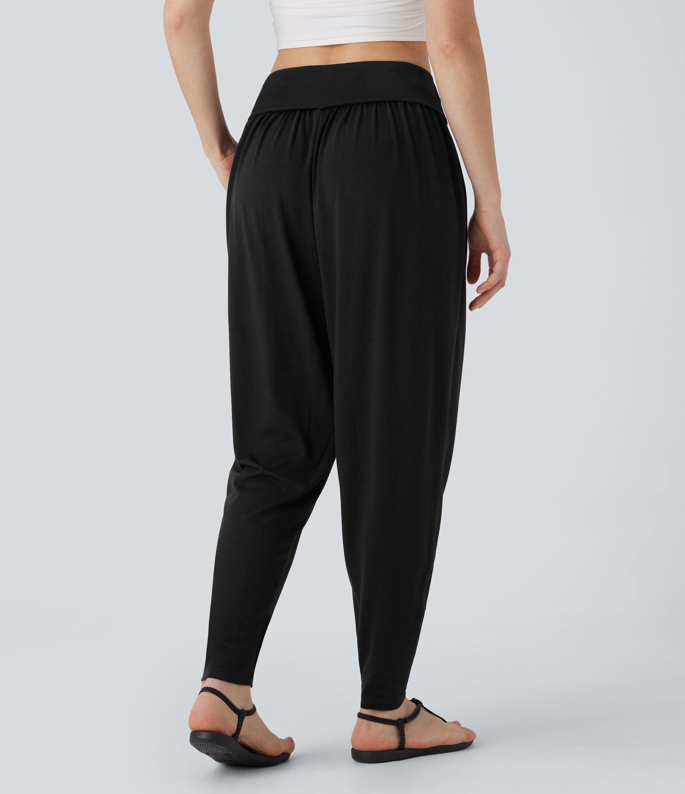 High Waisted Pocket Harem Pants