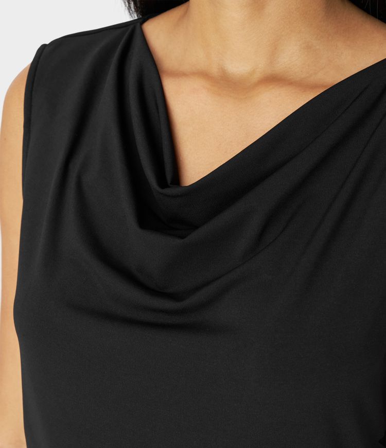 Cowl Neck Sleeveless Work Blouse